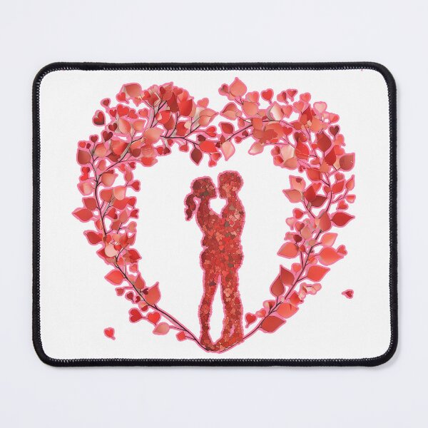Item preview, Valentine's Day – Romantic Couple in Floral Heart designed and sold by MuninosShop.
