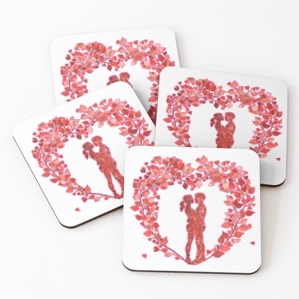 Item preview, Valentine's Day – Romantic Couple in Floral Heart designed and sold by MuninosShop.