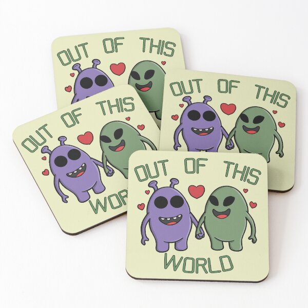 Item preview, Out of This World Alien Couple Holding Hands designed and sold by shopdiego.