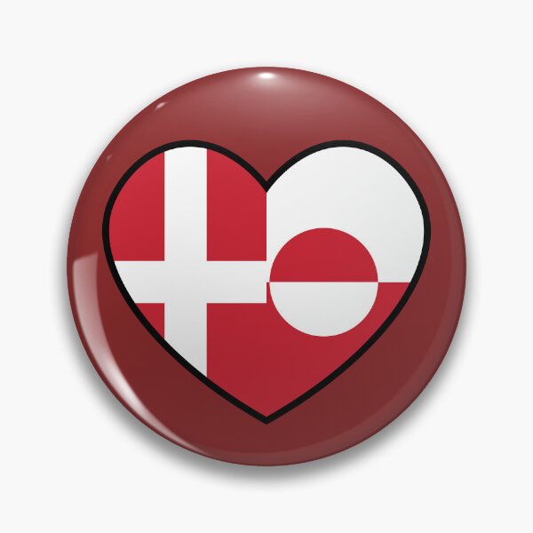 Item preview, Flag Heart - Denmark Greenland designed and sold by SpaceJunkLtd.