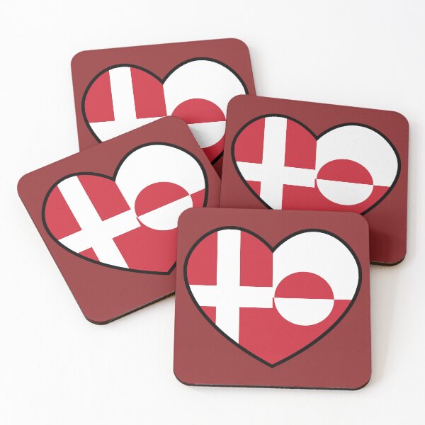 Item preview, Flag Heart - Denmark Greenland designed and sold by SpaceJunkLtd.