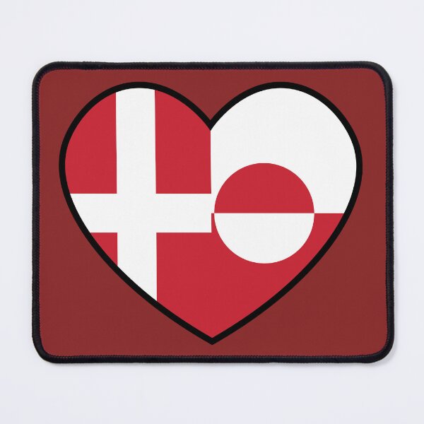 Item preview, Flag Heart - Denmark Greenland designed and sold by SpaceJunkLtd.
