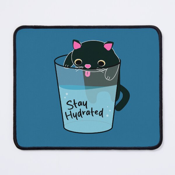 Item preview, Cat Drinking from Cup - Stay Hydrated designed and sold by NoxKitsune.