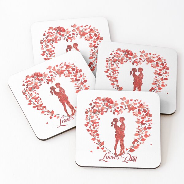 Item preview, Lovers Day – Romantic Couple in Floral Heart designed and sold by MuninosShop.