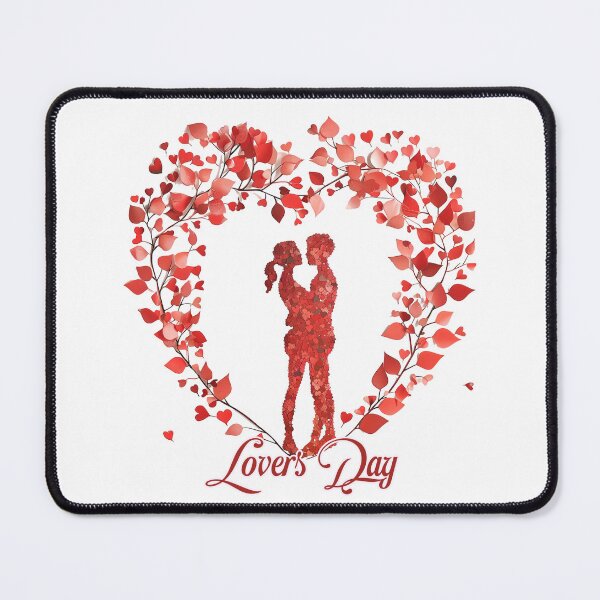 Item preview, Lovers Day – Romantic Couple in Floral Heart designed and sold by MuninosShop.