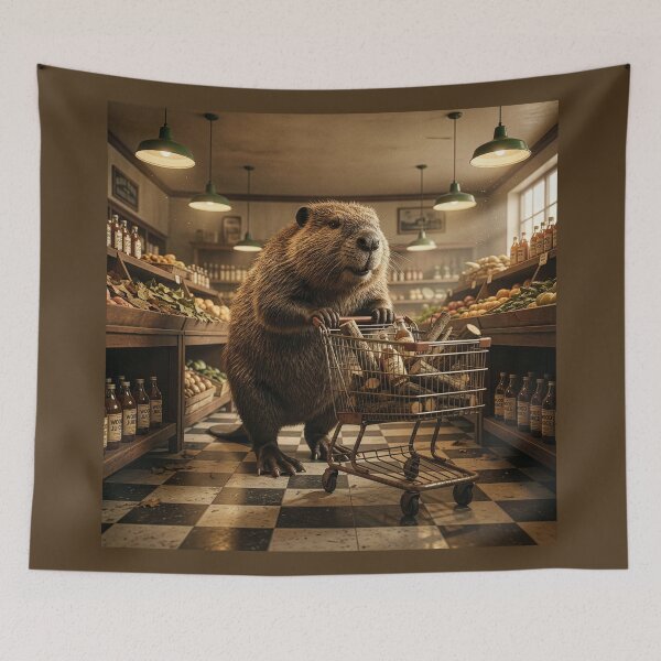 Item preview, Beaver Buys Wood Juice at Grocery Store designed and sold by Tridentulus.