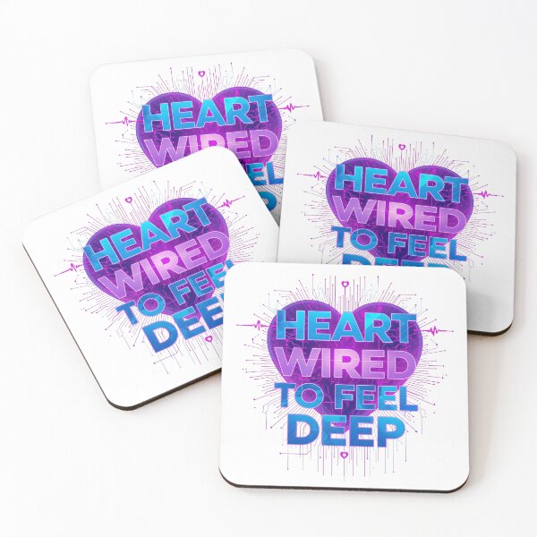 Item preview, Heart Wired To Feel Deep. Neon Tech Love Quote for Coders, Gamers and Nerd Couples designed and sold by Aarvya Fashion Club ( A.F.C ).