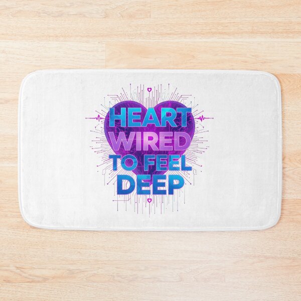 Item preview, Heart Wired To Feel Deep. Neon Tech Love Quote for Coders, Gamers and Nerd Couples designed and sold by Aarvya Fashion Club ( A.F.C ).