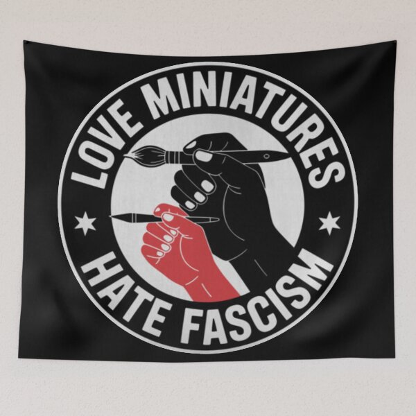 Item preview, Love Miniatures Hate Fascism designed and sold by azucenahale.