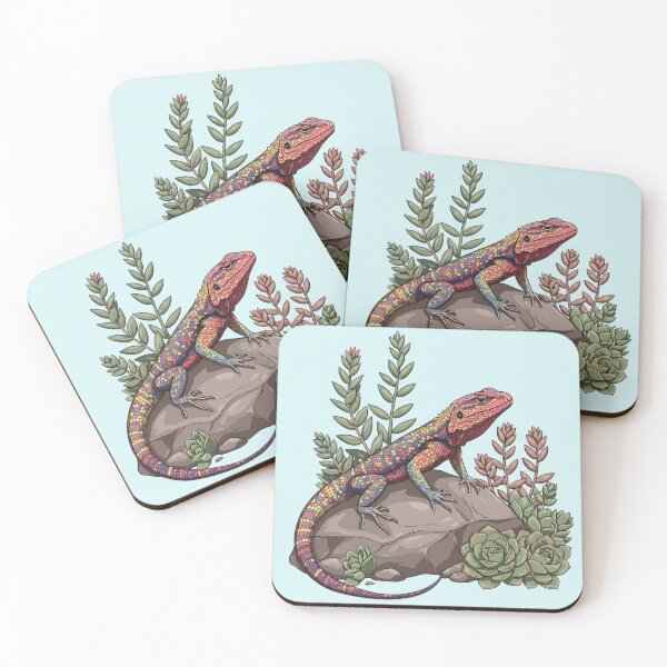 Item preview, Ocellated Lizard Among Succulents and Stone designed and sold by BirdsnStuff.