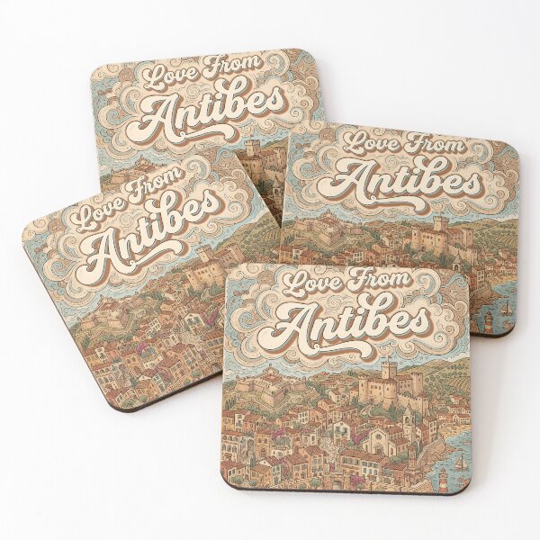 Item preview, Love From Antibes City of France Vintage Art designed and sold by Witty Shirts.
