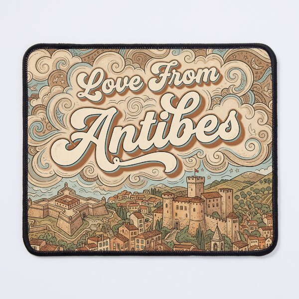 Item preview, Love From Antibes City of France Vintage Art designed and sold by Witty Shirts.