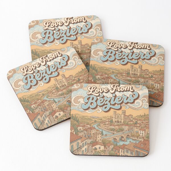 Item preview, Love From Béziers City of France Vintage Art designed and sold by Witty Shirts.