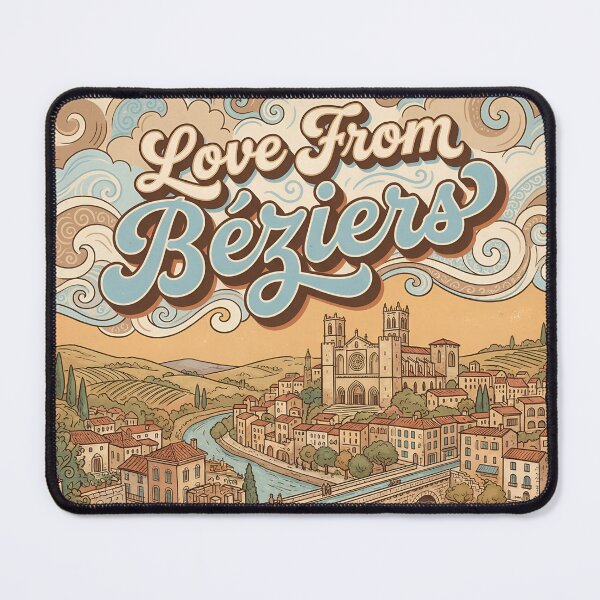Item preview, Love From Béziers City of France Vintage Art designed and sold by Witty Shirts.