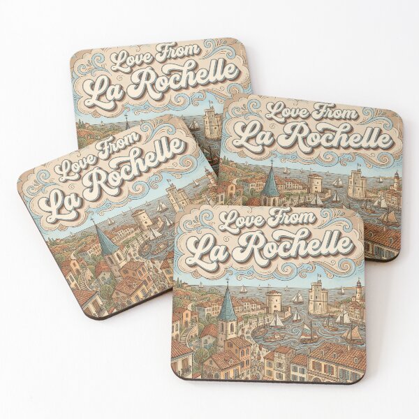 Item preview, Love From La Rochelle City of France Vintage Art designed and sold by Witty Shirts.