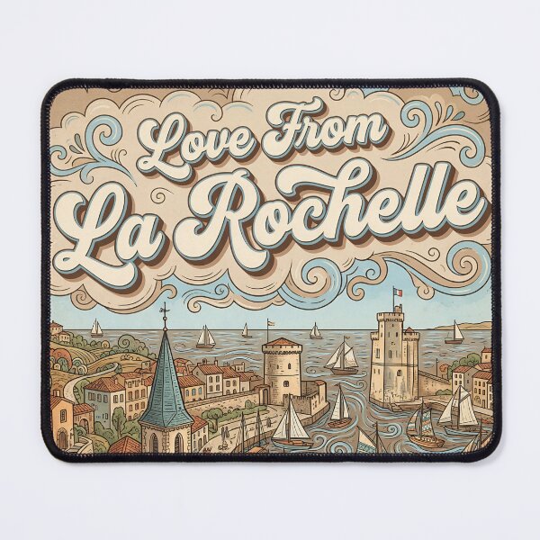 Item preview, Love From La Rochelle City of France Vintage Art designed and sold by Witty Shirts.