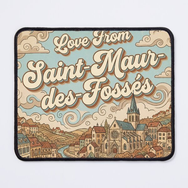 Item preview, Love From Saint-Maur-des-Fossés City of France Vintage Art designed and sold by Witty Shirts.