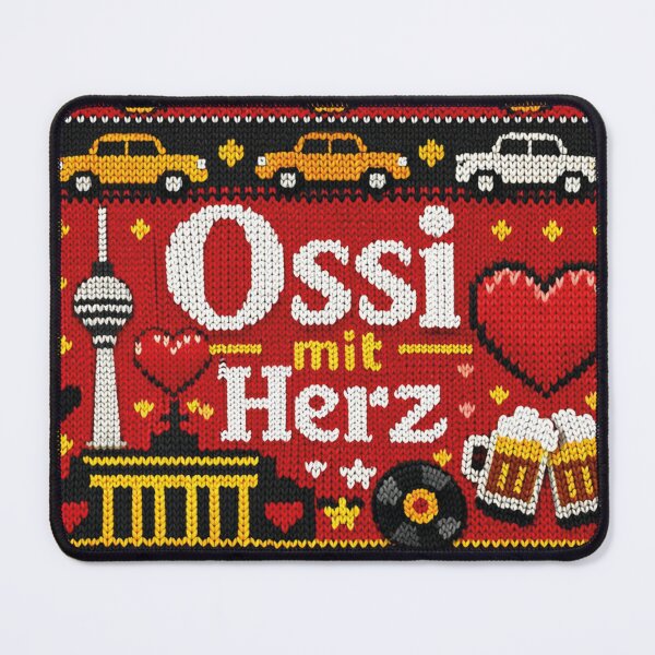 Item preview, East German with a heart Berlin nostalgia knitwear design designed and sold by Mauswohn.