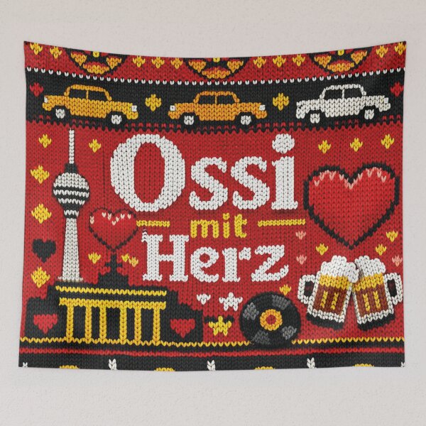 Item preview, East German with a heart Berlin nostalgia knitwear design designed and sold by Mauswohn.