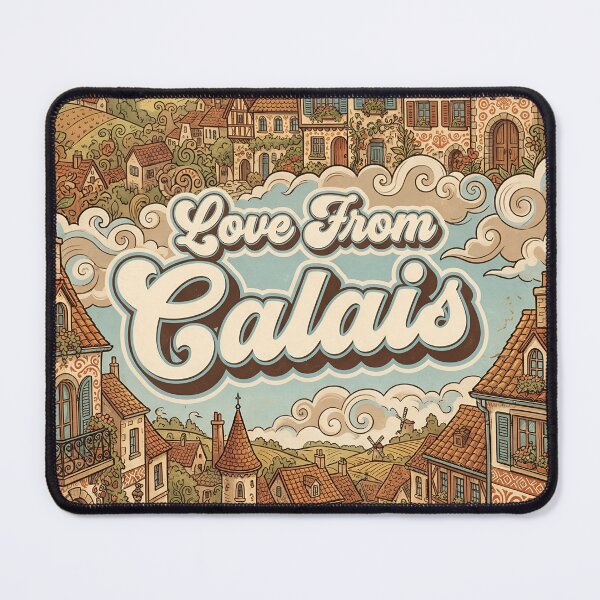 Item preview, Love From Calais City of France Vintage Art designed and sold by Witty Shirts.