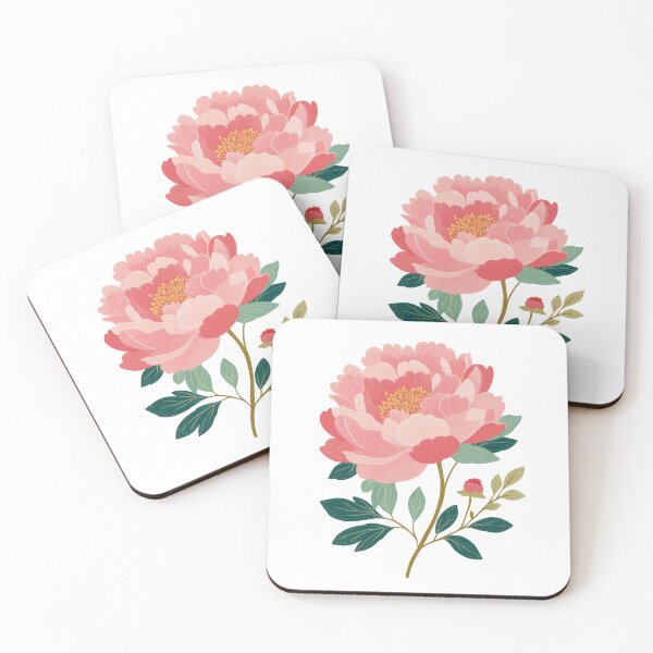 Item preview,  Boho Peony Floral Illustration – Soft Romantic Botanical Art designed and sold by BobaBunny76.