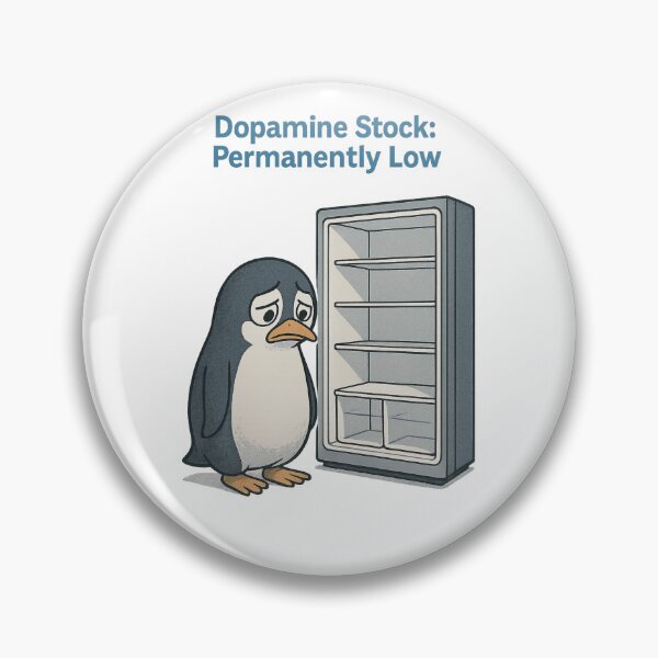 Item preview, Dopamine Low Penguin Depression Meme designed and sold by TwillTees.