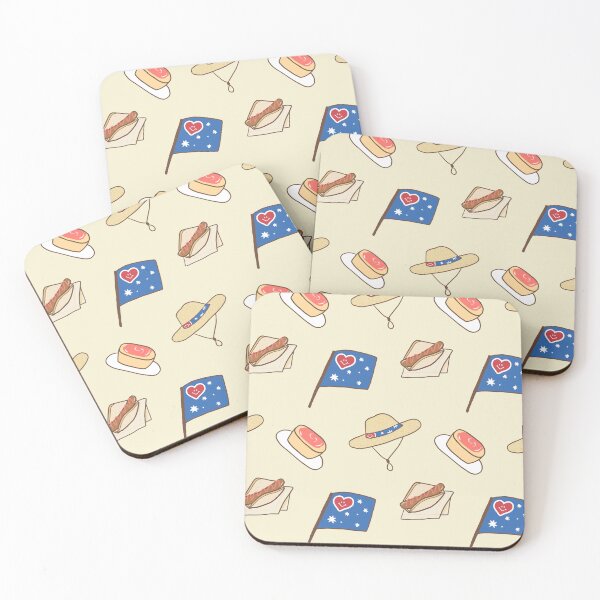 Item preview, Kawaii Aussie Summer - Icons of Australia (Cream) designed and sold by HarunaMcDesigns.