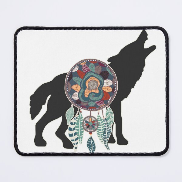 Item preview, Wolf Native American Animal Spirit Dreamcatcher designed and sold by SalonOfArt.