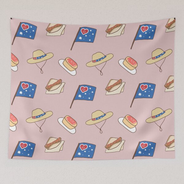Item preview, Kawaii Aussie Summer - Icons of Australia (Pink) designed and sold by HarunaMcDesigns.