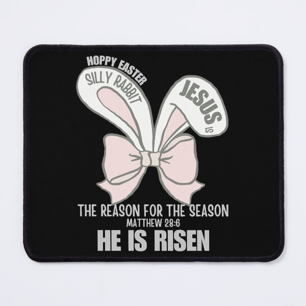 Item preview, Silly Rabbit, Hoppy Easter Bunny Ears, Jesus Is The Reason For The Season, He Is Risen, Matthew 286, Coquette, Gray designed and sold by Forevermore.