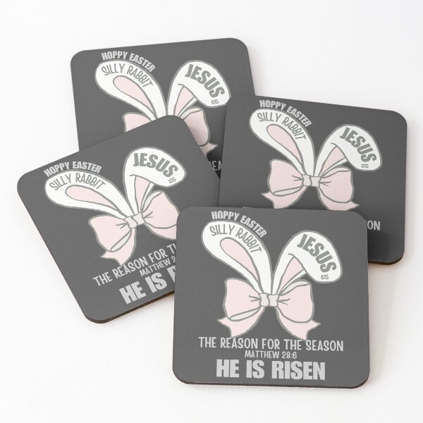 Item preview, Silly Rabbit, Hoppy Easter Bunny Ears, Jesus Is The Reason For The Season, He Is Risen, Matthew 286, Coquette, Gray designed and sold by Forevermore.
