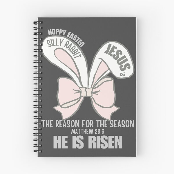Item preview, Silly Rabbit, Hoppy Easter Bunny Ears, Jesus Is The Reason For The Season, He Is Risen, Matthew 286, Coquette, Gray designed and sold by Forevermore.