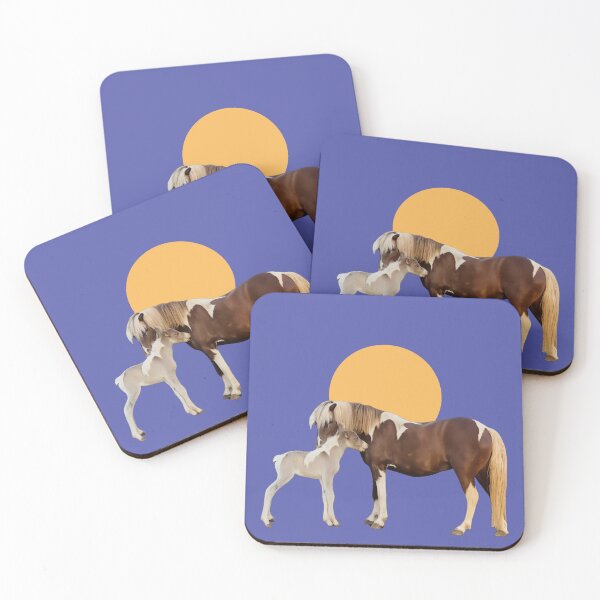 Item preview, Pony mare and foal with full moon  designed and sold by Rockyctees.
