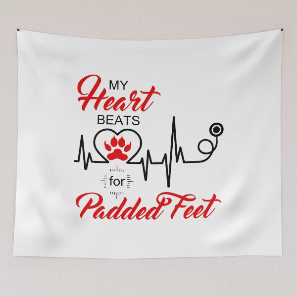 Item preview, DOG Lover My Heart Beats for Padded Feet designed and sold by SalonOfArt.