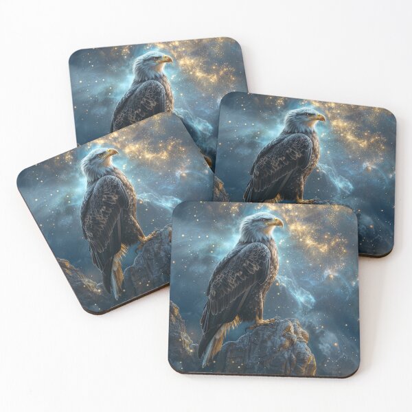 Item preview, Eagle Perches On Cliff Cosmic Art designed and sold by QuantumDrift.