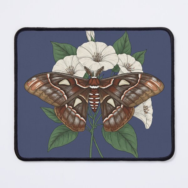 Item preview, Cecropia Moth with White Blossoms Nature Design designed and sold by BirdsnStuff.