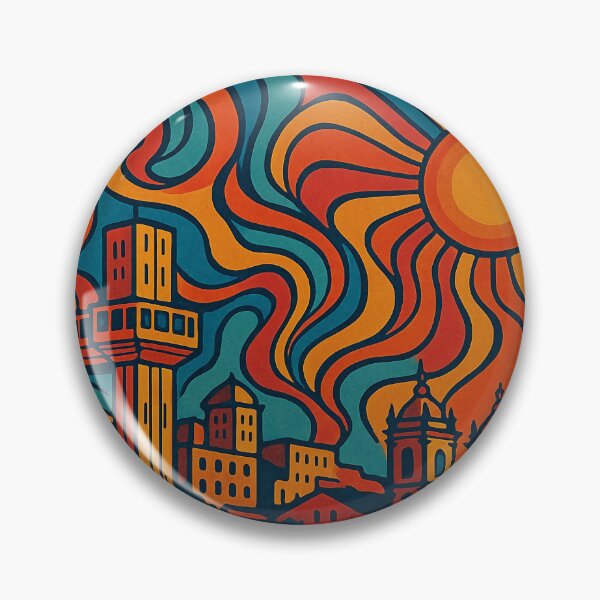 Item preview, Trippy Psychedelic Poster of Salvador | Neon Afro-Brazilian Rhythm | Surreal Coastal City Art designed and sold by PaintedPixels01.