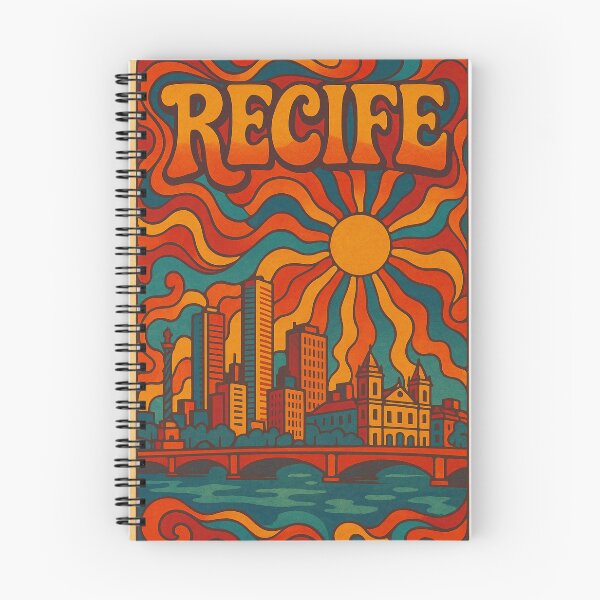 Item preview, Trippy Psychedelic Poster of Recife | Neon Coastal City Vision | Surreal Brazilian Urban Art designed and sold by PaintedPixels01.