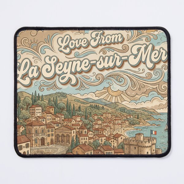 Item preview, Love From La Seyne-sur-Mer City of France Vintage Art designed and sold by Witty Shirts.