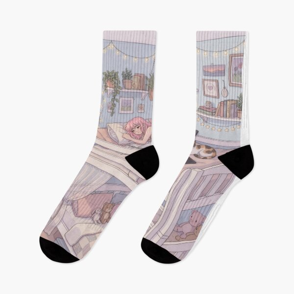 Item preview, Cozy Cat Lover Bedroom Illustration at Sunset designed and sold by AbstractAuraArt.