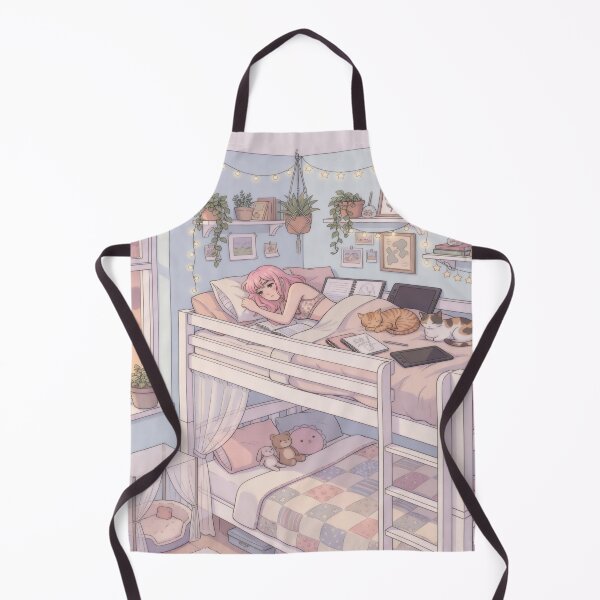 Item preview, Cozy Cat Lover Bedroom Illustration at Sunset designed and sold by AbstractAuraArt.