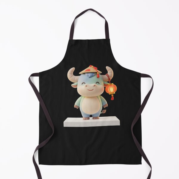 Item preview, Lucky Lantern Cow – Cute 3D Kawaii Ox Character designed and sold by kunsuriyapaisan Paranee.
