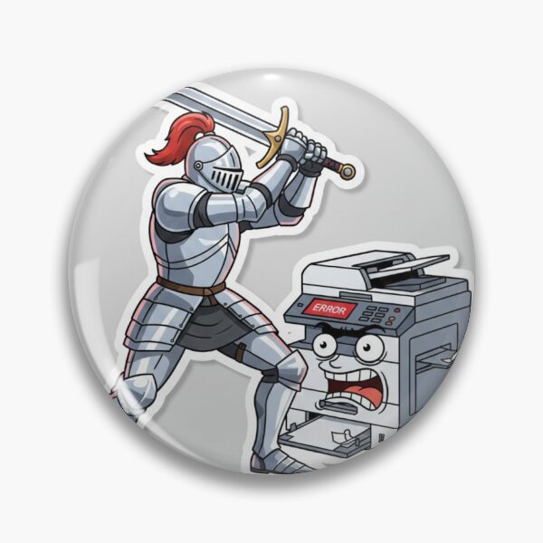 Item preview, Knight vs Printer - Medieval Office Humor Anime Art designed and sold by FRADEX STORE.