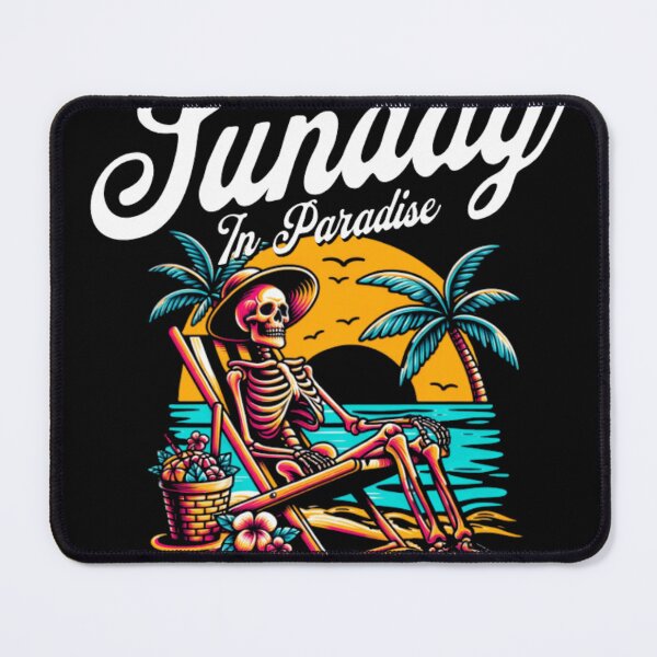 Item preview, Sunday in Paradise - Chill to the Bone Skeleton Beach Art designed and sold by GenZFashion000.