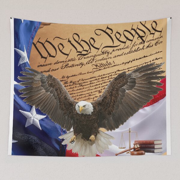 Item preview, We The People – US Constitution Patriotic Americana Typography Design designed and sold by Chippychips1.