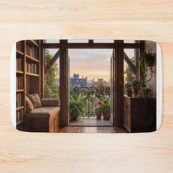 Item preview, Cozy Window View with Plants at Sunset designed and sold by AbstractAuraArt.