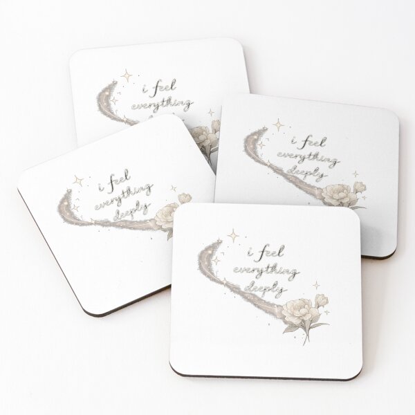 Item preview, I Feel Everything Deeply Quote Art – Emotional Minimalist Illustration, Sensitive Soul Wall Art, Intuitive Aesthetic Print designed and sold by ByKubraArt.