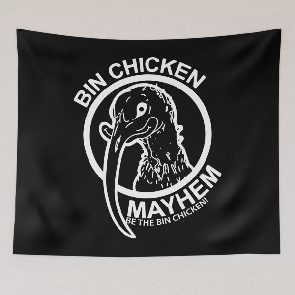 Item preview, Bin Chicken Mayhem Logo White designed and sold by youta-sam.