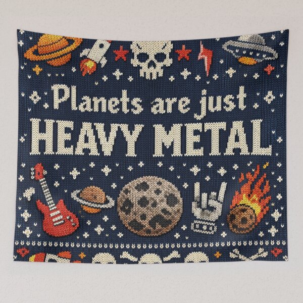 Item preview, Planets are just heavy metal space design designed and sold by Mauswohn.
