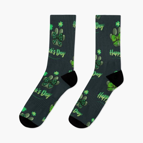 Item preview, Hand-Lettered Happy St Patrick’s Day Paw Prints for Animal Lovers designed and sold by therealkbyers.
